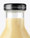 Clear Glass Bottle with Banana Smoothie Mockup