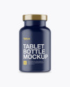 Matte Pills Bottle With Metal Cap Mockup