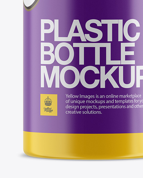 Glossy Plastic Bottle With Open Measuring Cap Mockup - Free Download