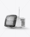 Brionvega Vintage Tv Mockup - Half Side View