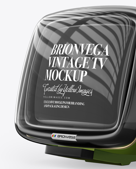 Brionvega Vintage Tv Mockup - Half Side View - Free Download Images