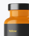 Glossy Pills Bottle With Paper Label Mockup