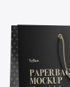 Matte Paper Shopping Bag With Rope Handle Mockup