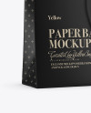 Matte Paper Shopping Bag With Rope Handle Mockup