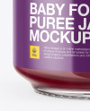 Baby Food Plum Puree Jar Mockup