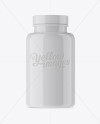 Glossy Plastic Pills Bottle Mockup