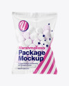 Glossy Plastic Bag W/ Сolored Marshmallows Mockup