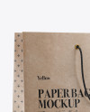 Kraft Paper Shopping Bag With Rope Handle Mockup