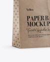 Kraft Paper Shopping Bag With Rope Handle Mockup