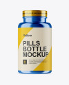 Metallic Plastic Pills Bottle Mockup