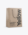 Kraft Paper Shopping Bag With Rope Handle Mockup