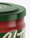 Plastic Jar With Tomato Sauce Mockup (High-Angle Shot)