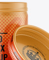 100ml Open Round Tin Box with Matte Finish Mockup - Front View
