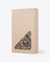 Kraft Paper Box with Tea Mockup