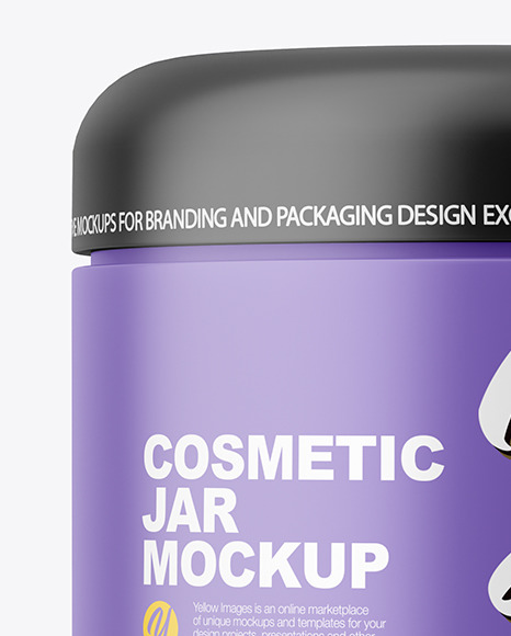 Matte Plastic Cream Jar Mockup