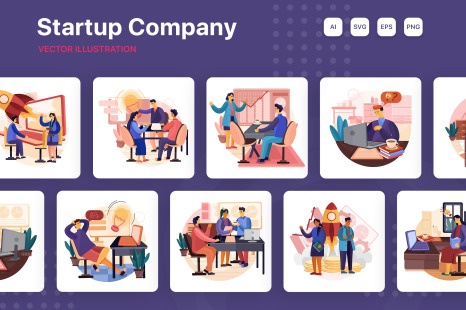 M225_Startup Illustrations - Team discussion