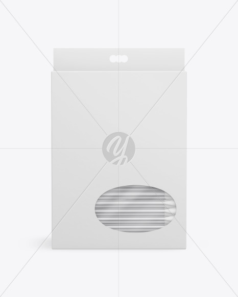 Paper Box With Cotton Buds Mockup