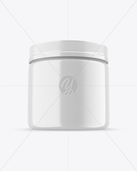 Glossy Plastic Jar Mockup