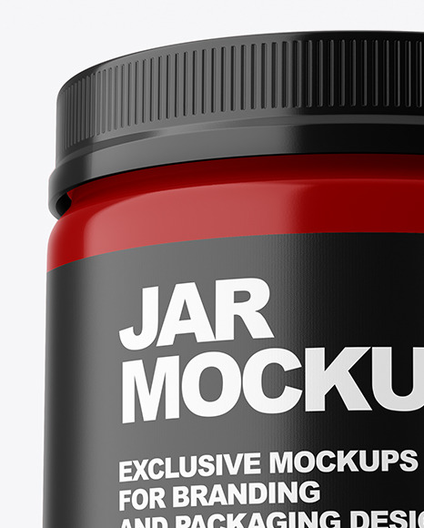 Glossy Plastic Jar Mockup