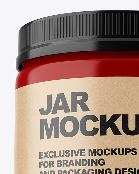 Glossy Plastic Jar Mockup