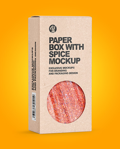 Kraft Box with Spice Mockup