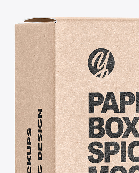 Kraft Box with Spice Mockup