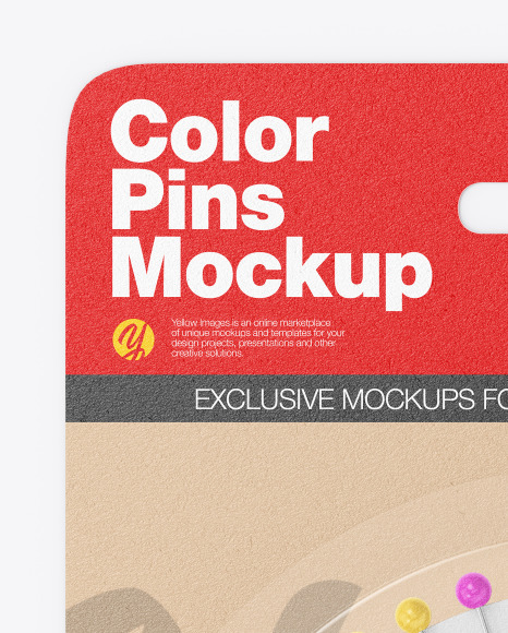 Kraft Package w/ Color Pins Mockup