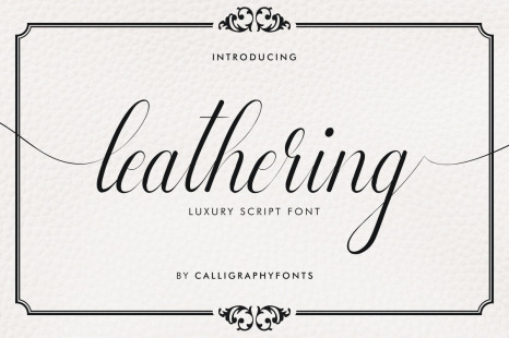 Leathering Calligraphy Font - Original