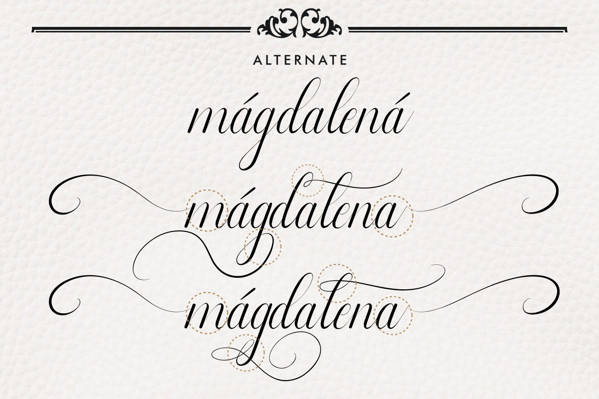 Leathering Calligraphy Font