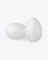 Two Matte Eggs Mockup