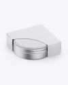 Matte Metallic Jar W/ Paper Box Mockup