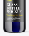Blue Glass Bottle Mockup