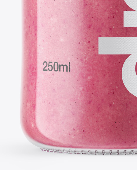 Strawberry Smoothie Bottle Mockup