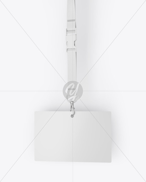 Lanyard w/ Plastic Card Mockup