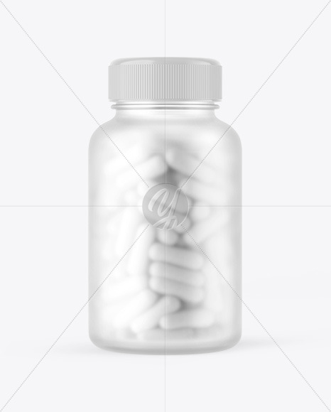 Frosted Pills Bottle Mockup