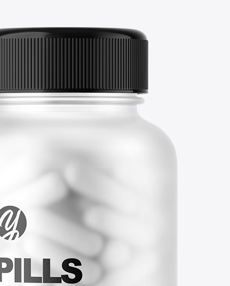 Frosted Pills Bottle Mockup