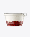 Plastic Cup w/ Yogurt and Raspberry Jam