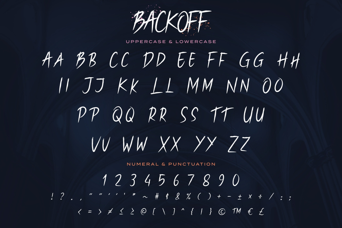 BACKOFF Brush Font