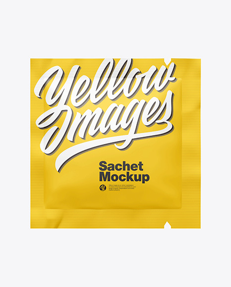 Matte Square Sachet Mockup