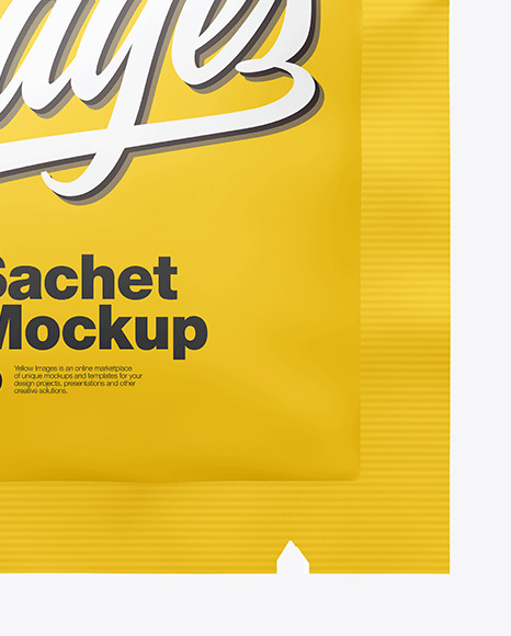 Matte Square Sachet Mockup