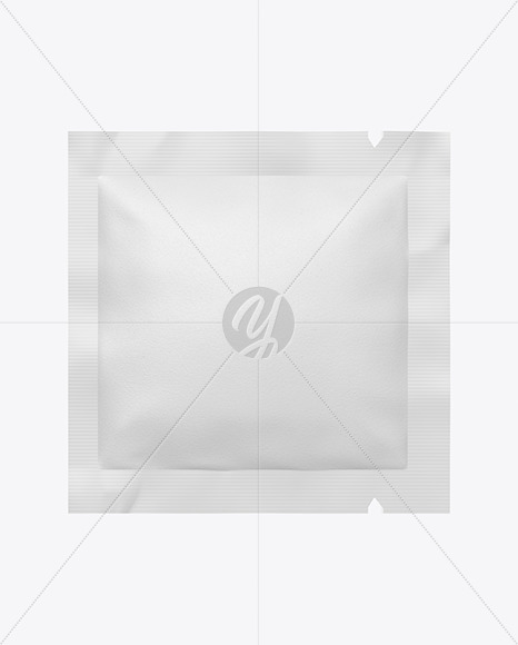 Textured Square Sachet Mockup