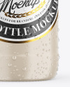 Ceramic Beer Bottle w/Condensation Mockup