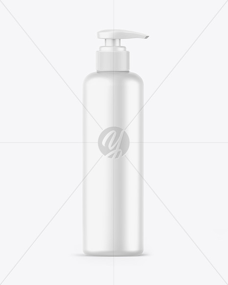 Matte Soap Bottle w/ Pump Mockup