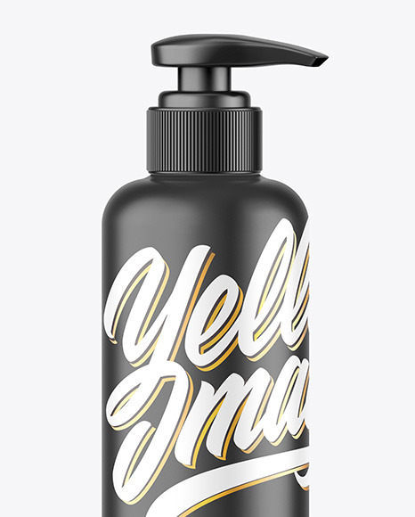 Matte Soap Bottle w/ Pump Mockup