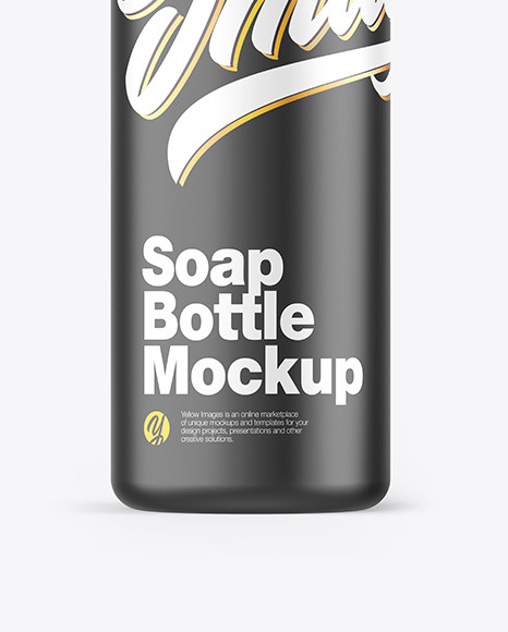 Matte Soap Bottle w/ Pump Mockup