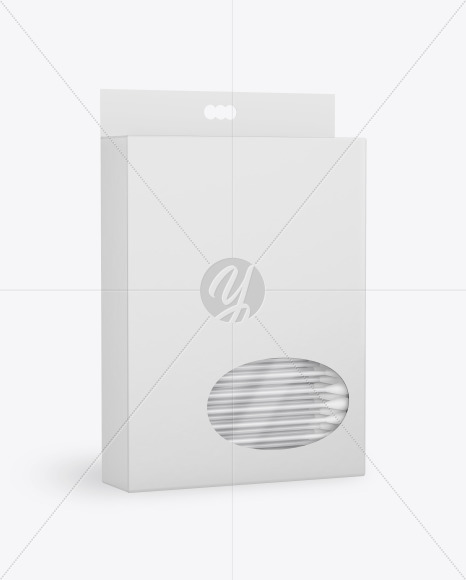 Box with Cotton Buds Mockup