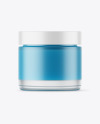 Frosted Glass Jar With Colored Gel Mockup