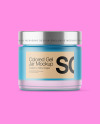 Frosted Glass Jar With Colored Gel Mockup