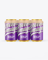 6 Pack Matte Cans with Holder Mockup