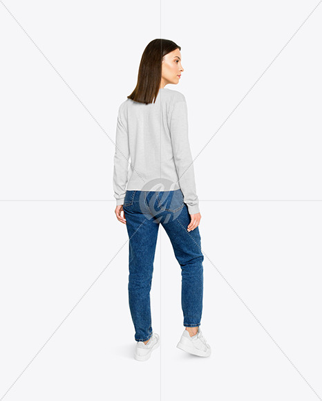 Woman in a Sweatshirt Mockup